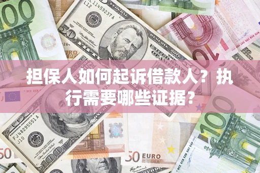 武汉担保人如何起诉借款人？执行需要哪些证据？