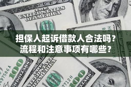 武汉担保人起诉借款人合法吗？流程和注意事项有哪些？