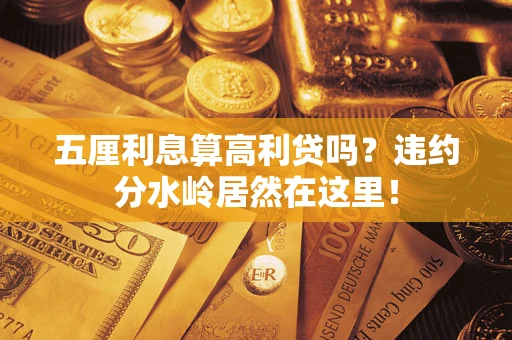 武汉五厘利息算高利贷吗？违约分水岭居然在这里！