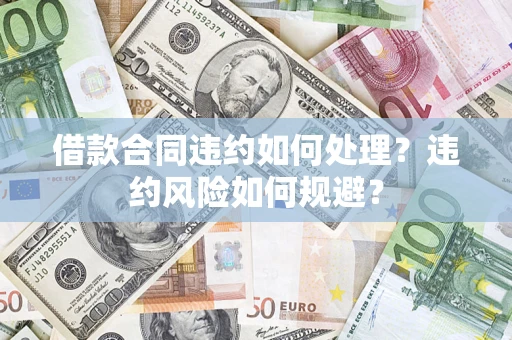 武汉借款合同违约如何处理？违约风险如何规避？