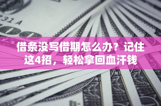 武汉借条没写借期怎么办？记住这4招，轻松拿回血汗钱