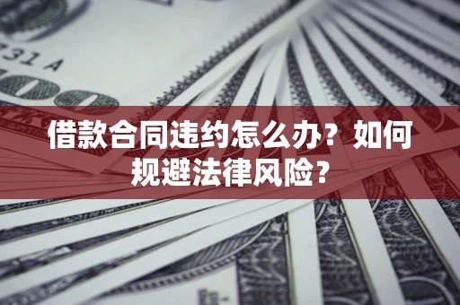 武汉借款合同违约怎么办？如何规避法律风险？
